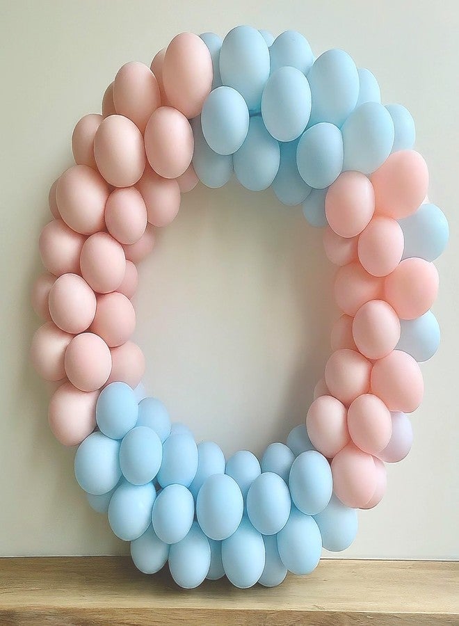 AMFIN (Pack of 50) Pastel Birthday Decoration Item Balloons - Blue & Pink - Image 1